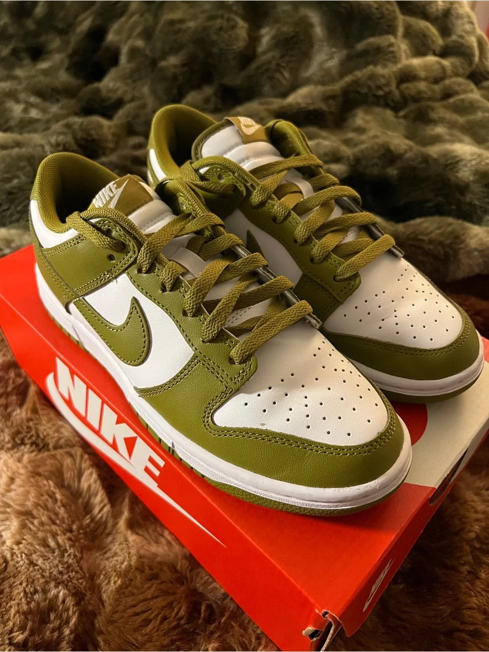 Nike Dunk Low Retro Olive White Sneakers | M 7 / W 8.5